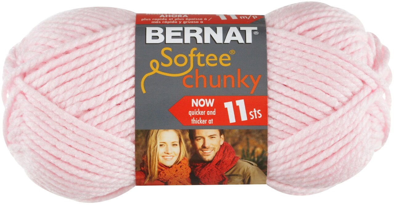 Multipack of 6 - Bernat Softee Chunky Yarn-Baby Pink